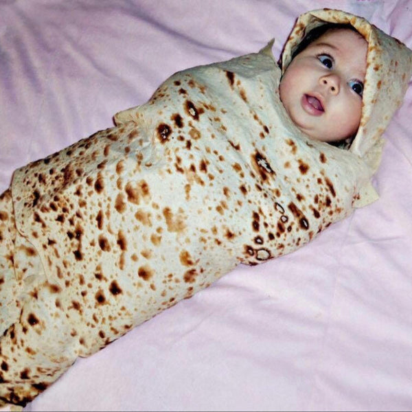 high quality Burrito Baby Blanket Flour Tortilla Swaddle Blanket Sleeping Swaddle Wrap Hat 8.4gg