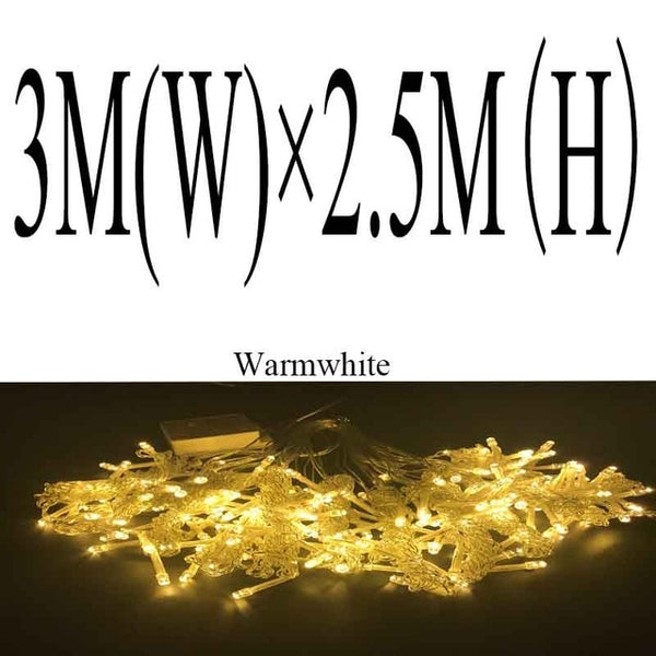 6M x 3M 600 LED Home Outdoor Holiday Christmas Decorative Wedding xmas String Fairy Curtain Garlands Strip Party Lights