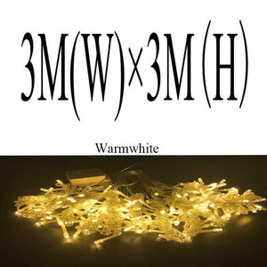 6M x 3M 600 LED Home Outdoor Holiday Christmas Decorative Wedding xmas String Fairy Curtain Garlands Strip Party Lights