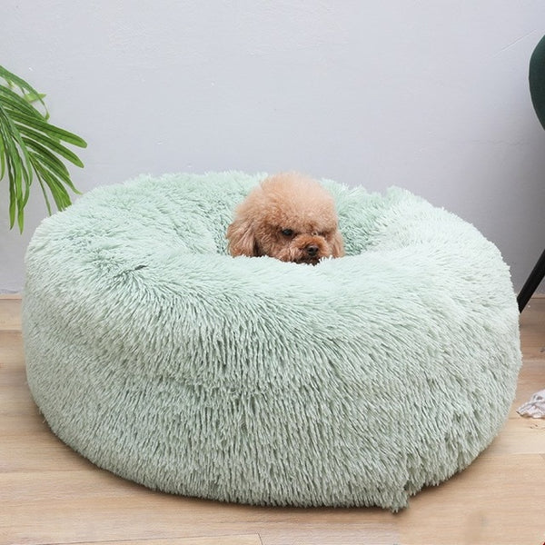 Autumn and Winter Round Long-haired Pet Mat Suitable fo Cats and Dogs Sleeping Feel Warm and Comfortable During in Winter