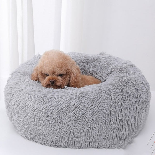 Autumn and Winter Round Long-haired Pet Mat Suitable fo Cats and Dogs Sleeping Feel Warm and Comfortable During in Winter