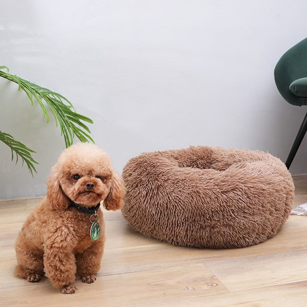 Autumn and Winter Round Long-haired Pet Mat Suitable fo Cats and Dogs Sleeping Feel Warm and Comfortable During in Winter