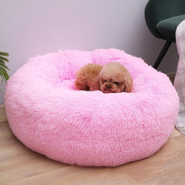 Autumn and Winter Round Long-haired Pet Mat Suitable fo Cats and Dogs Sleeping Feel Warm and Comfortable During in Winter