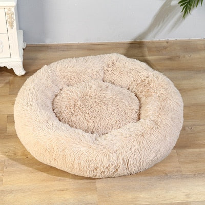 Autumn and Winter Round Long-haired Pet Mat Suitable fo Cats and Dogs Sleeping Feel Warm and Comfortable During in Winter