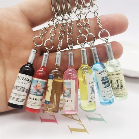 Wine Bottle Keychain