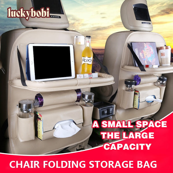 Foldable Table Tray Travel Storage Bag Foldable Dining Table Car Seat