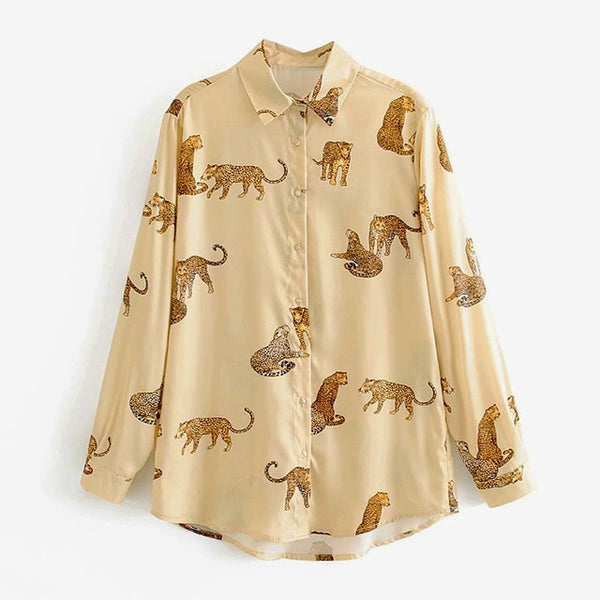 Aachoae Leopard Stylish Shirt