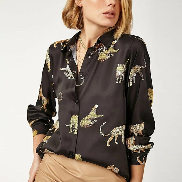 Aachoae Leopard Stylish Shirt