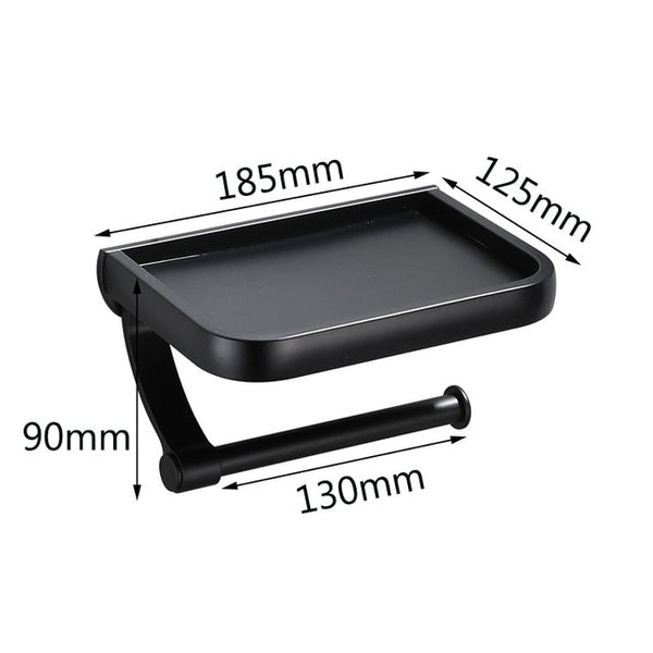 Black Paint Double Paper Holder