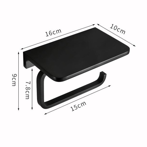 Black Paint Double Paper Holder