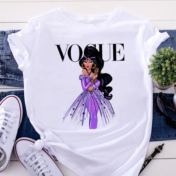 VOGUE Printing T shirt Harajuku T white Tshirt Tops