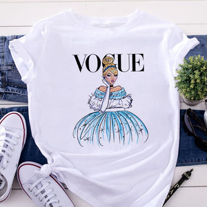 VOGUE Printing T shirt Harajuku T white Tshirt Tops