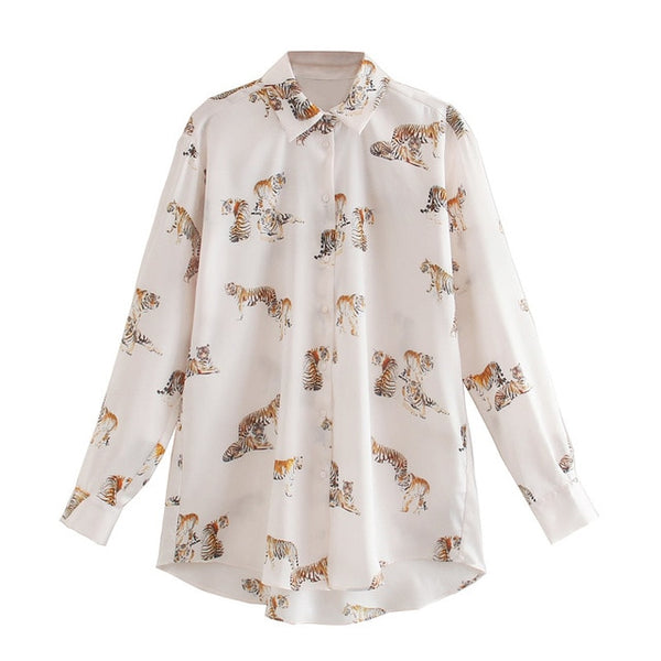 Aachoae Leopard Stylish Shirt