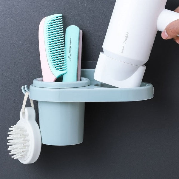 Hands Free Hair Dryer Holder Storage