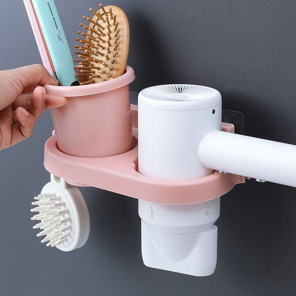 Hands Free Hair Dryer Holder Storage