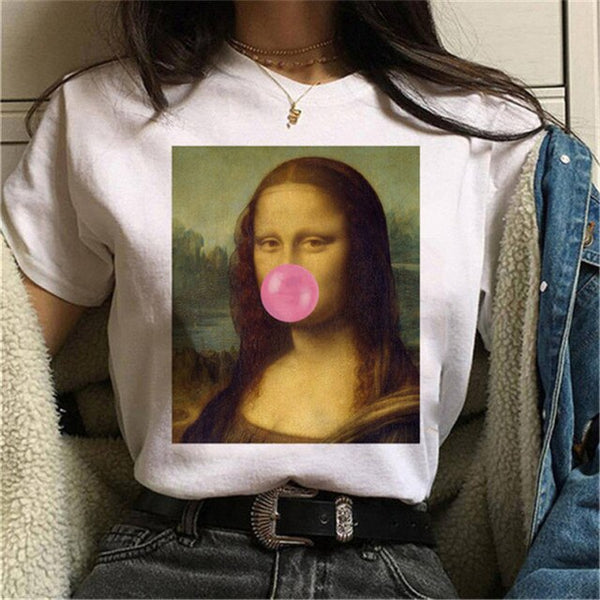 Mona Lisa Wearing Face Mask t-shirt