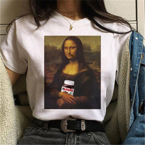 Mona Lisa Wearing Face Mask t-shirt