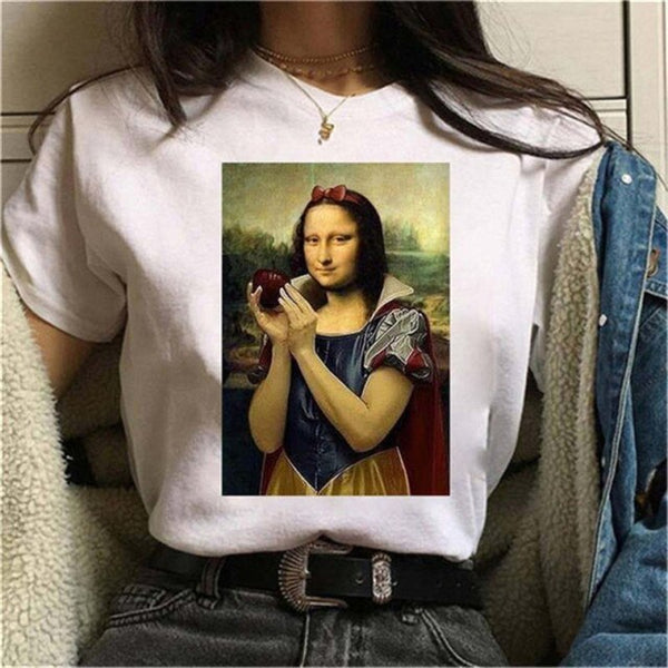 Mona Lisa Wearing Face Mask t-shirt