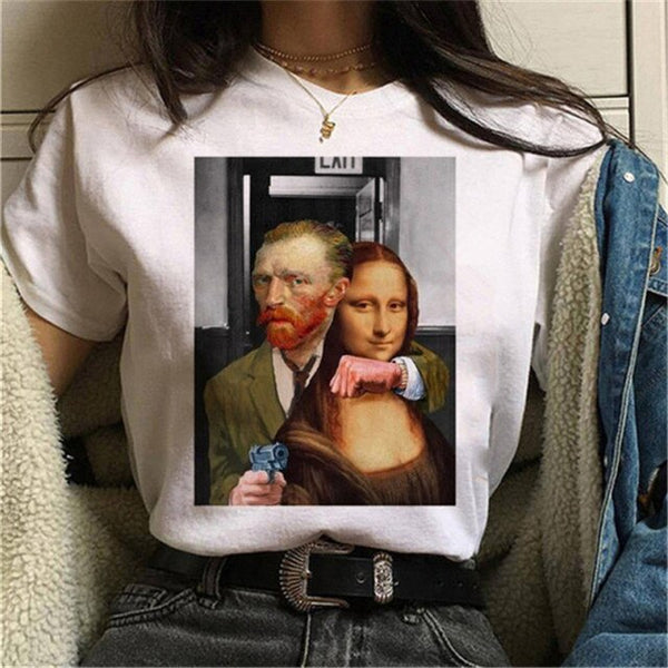 Mona Lisa Wearing Face Mask t-shirt