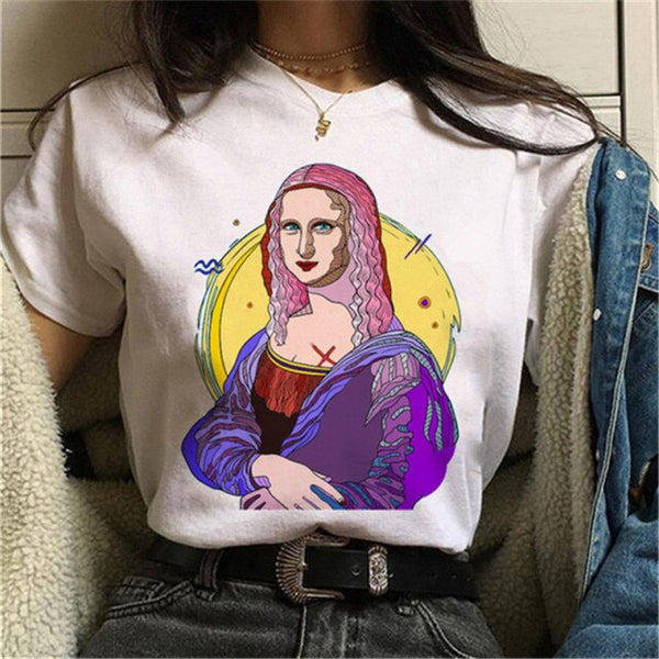 Mona Lisa Wearing Face Mask t-shirt