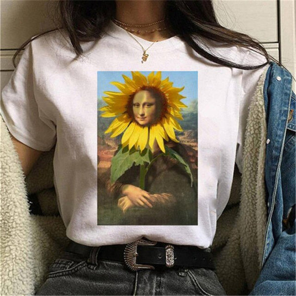 Mona Lisa Wearing Face Mask t-shirt