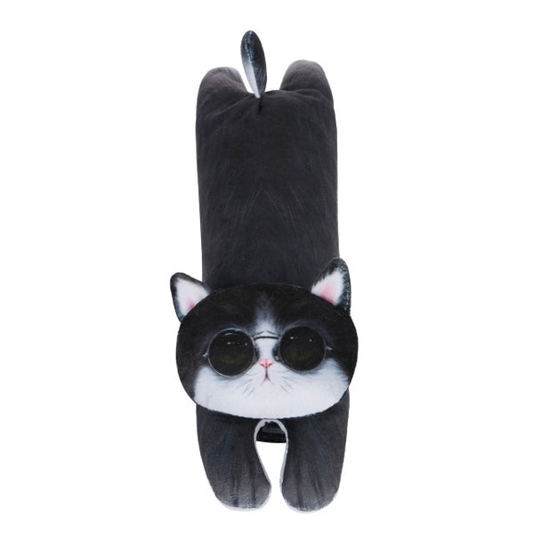 1Pcs Cute Dog Cat Car Headrest Interesting Car Neck Pillow Safety Seat Belt Shoulder Cover Pad Men Women Girls Car Accessories