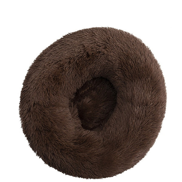 Pet Dog Round Long Plush Dog Beds for Large Dogs Pet Products Cushion Super Soft Fluffy Comfortable Cat Mat Supplies Accessories