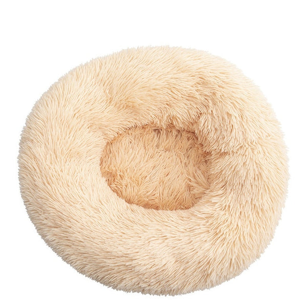 Pet Dog Round Long Plush Dog Beds for Large Dogs Pet Products Cushion Super Soft Fluffy Comfortable Cat Mat Supplies Accessories