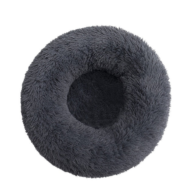 Pet Dog Round Long Plush Dog Beds for Large Dogs Pet Products Cushion Super Soft Fluffy Comfortable Cat Mat Supplies Accessories