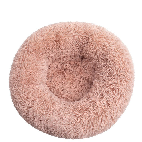 Pet Dog Round Long Plush Dog Beds for Large Dogs Pet Products Cushion Super Soft Fluffy Comfortable Cat Mat Supplies Accessories