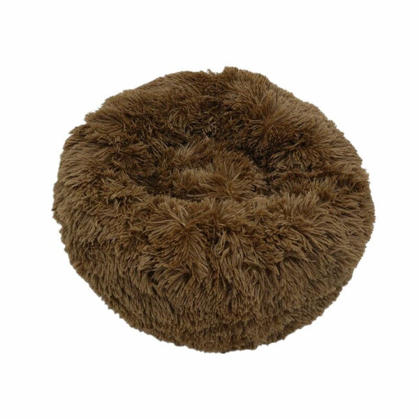 Pet Dog Round Long Plush Dog Beds for Large Dogs Pet Products Cushion Super Soft Fluffy Comfortable Cat Mat Supplies Accessories