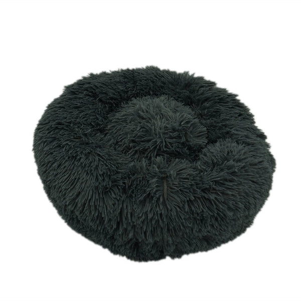 Pet Dog Round Long Plush Dog Beds for Large Dogs Pet Products Cushion Super Soft Fluffy Comfortable Cat Mat Supplies Accessories