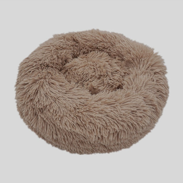 Pet Dog Round Long Plush Dog Beds for Large Dogs Pet Products Cushion Super Soft Fluffy Comfortable Cat Mat Supplies Accessories