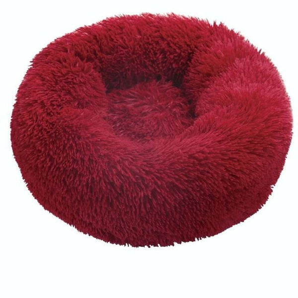 Pet Dog Round Long Plush Dog Beds for Large Dogs Pet Products Cushion Super Soft Fluffy Comfortable Cat Mat Supplies Accessories