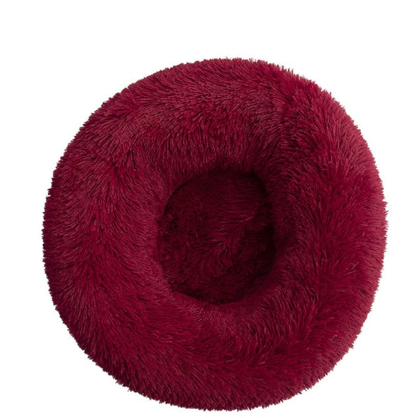 Pet Dog Round Long Plush Dog Beds for Large Dogs Pet Products Cushion Super Soft Fluffy Comfortable Cat Mat Supplies Accessories