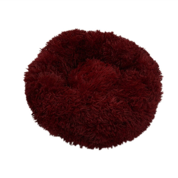 Pet Dog Round Long Plush Dog Beds for Large Dogs Pet Products Cushion Super Soft Fluffy Comfortable Cat Mat Supplies Accessories