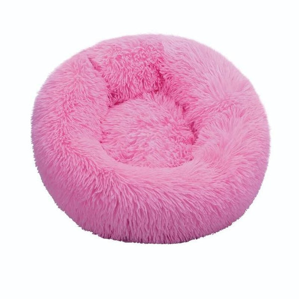 Pet Dog Round Long Plush Dog Beds for Large Dogs Pet Products Cushion Super Soft Fluffy Comfortable Cat Mat Supplies Accessories