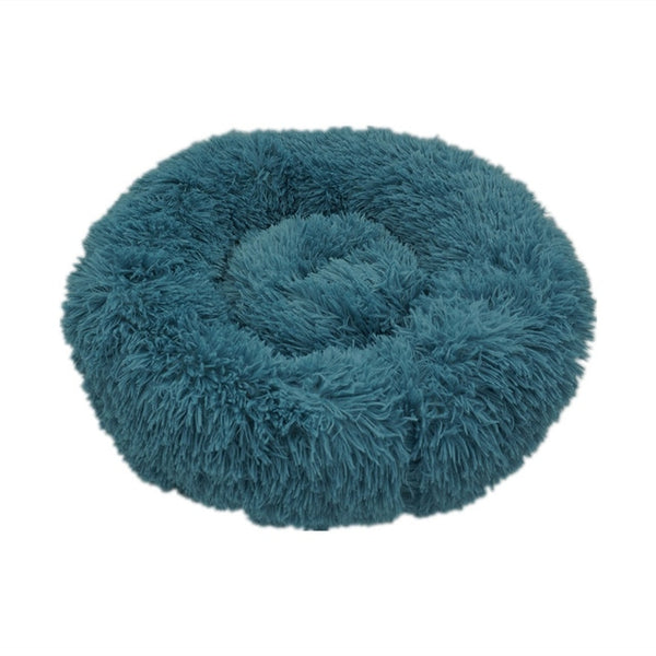 Pet Dog Round Long Plush Dog Beds for Large Dogs Pet Products Cushion Super Soft Fluffy Comfortable Cat Mat Supplies Accessories