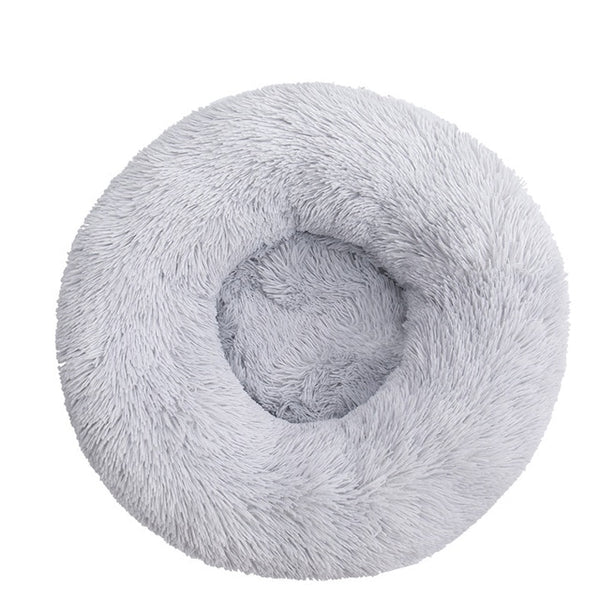 Pet Dog Round Long Plush Dog Beds for Large Dogs Pet Products Cushion Super Soft Fluffy Comfortable Cat Mat Supplies Accessories