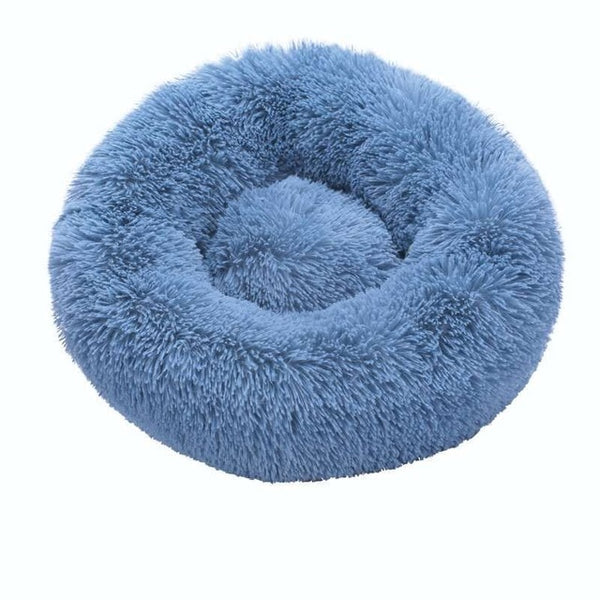 Pet Dog Round Long Plush Dog Beds for Large Dogs Pet Products Cushion Super Soft Fluffy Comfortable Cat Mat Supplies Accessories