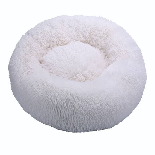 Pet Dog Round Long Plush Dog Beds for Large Dogs Pet Products Cushion Super Soft Fluffy Comfortable Cat Mat Supplies Accessories