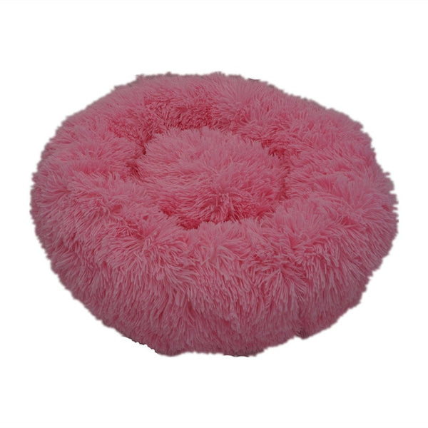 Pet Dog Round Long Plush Dog Beds for Large Dogs Pet Products Cushion Super Soft Fluffy Comfortable Cat Mat Supplies Accessories