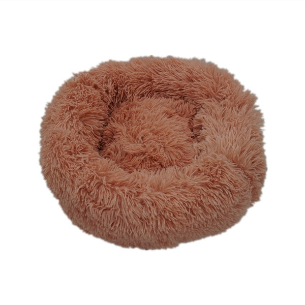 Pet Dog Round Long Plush Dog Beds for Large Dogs Pet Products Cushion Super Soft Fluffy Comfortable Cat Mat Supplies Accessories