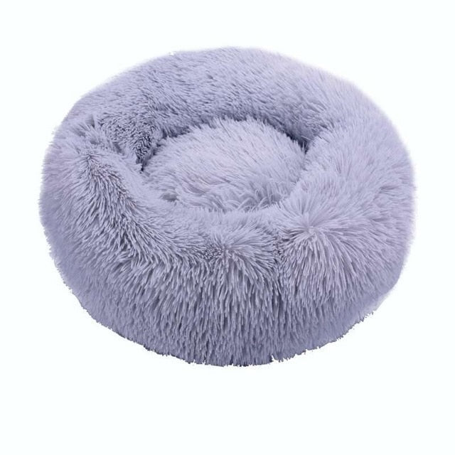 Pet Dog Round Long Plush Dog Beds for Large Dogs Pet Products Cushion Super Soft Fluffy Comfortable Cat Mat Supplies Accessories