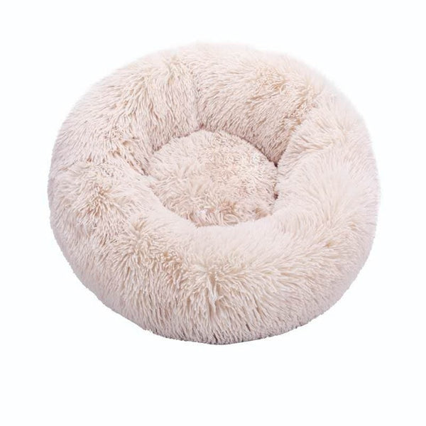 Pet Dog Round Long Plush Dog Beds for Large Dogs Pet Products Cushion Super Soft Fluffy Comfortable Cat Mat Supplies Accessories