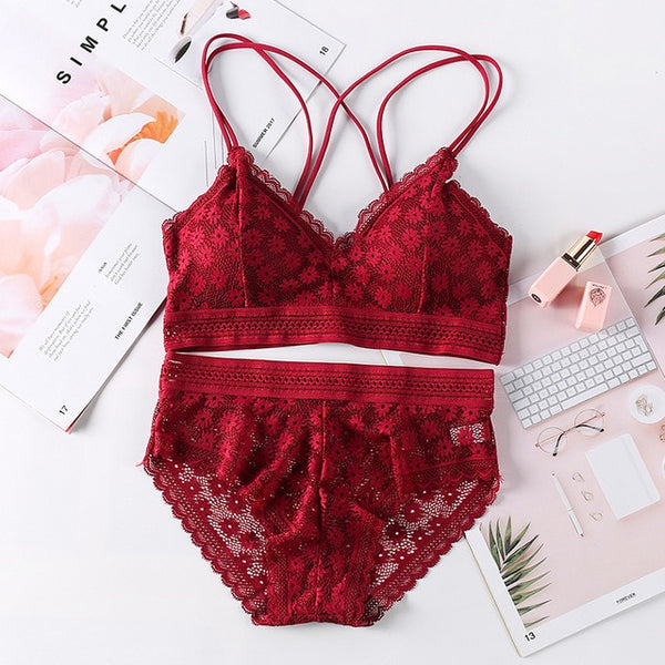 Transparent Lace Push-up Bra