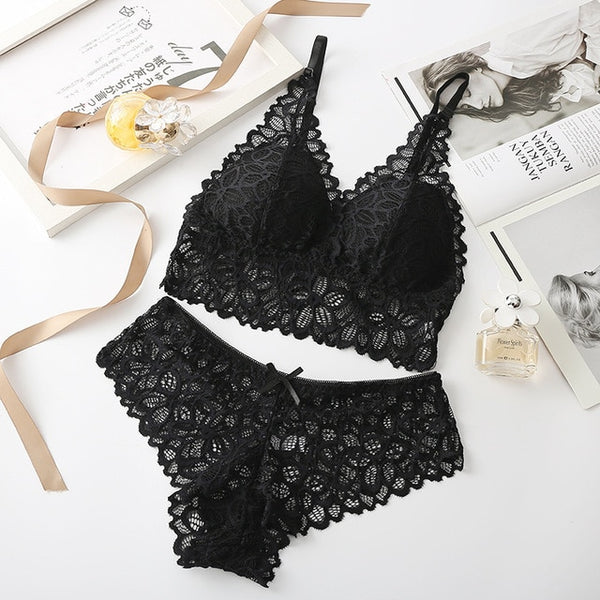 Transparent Lace Push-up Bra