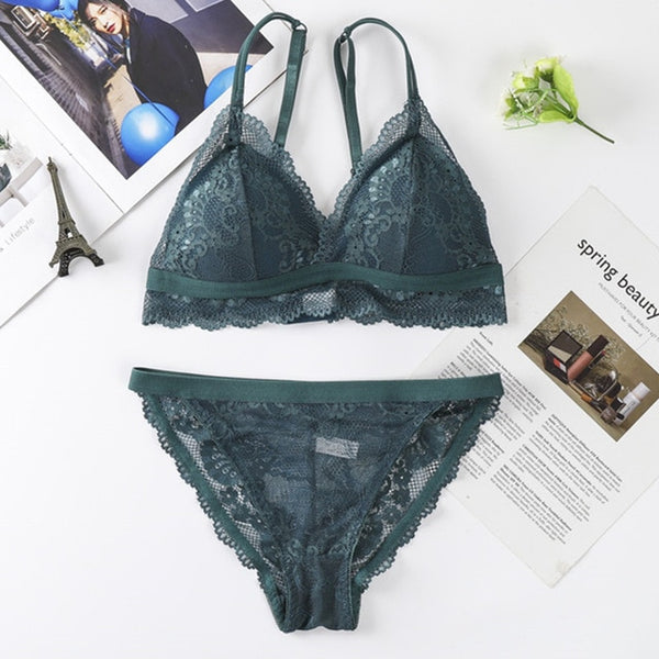 Transparent Lace Push-up Bra