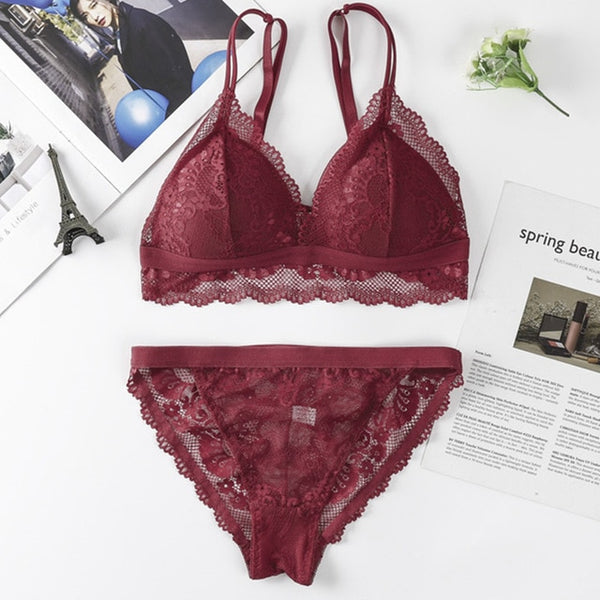 Transparent Lace Push-up Bra