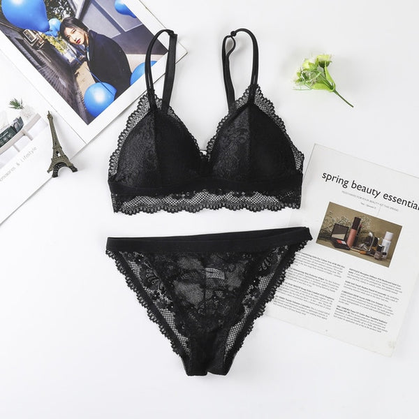 Transparent Lace Push-up Bra